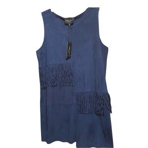 Romeo + Juliette Faux Suede Feel Tassel Dress L